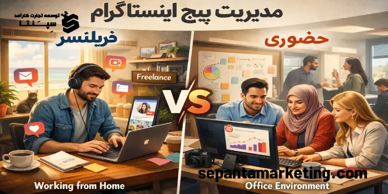 مدیریت پیج اینستاگرام حضوری یا فریلنسری؟